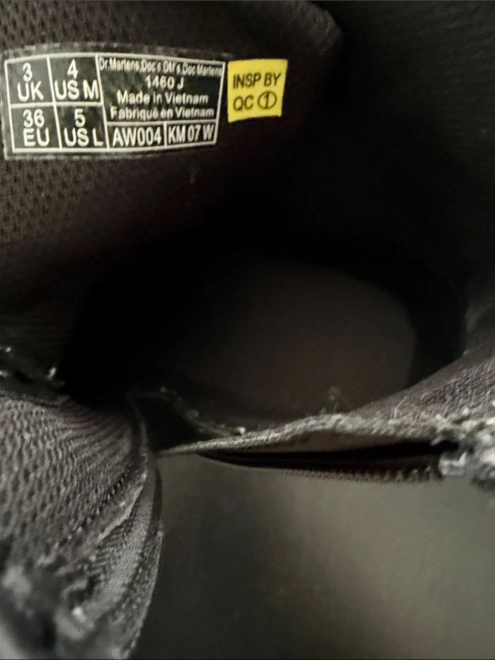 Dr. Martens Black Glitter Zip Combat Boots